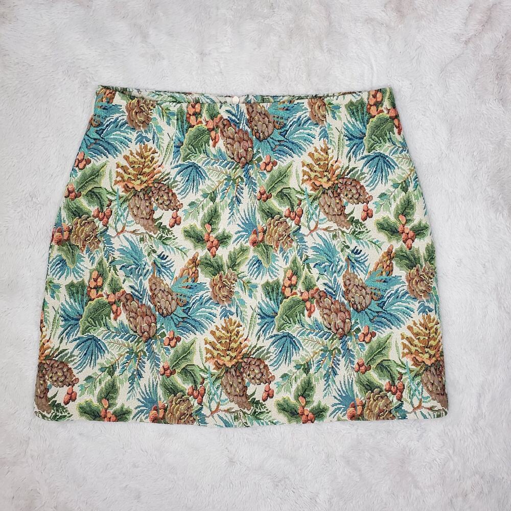 Cider Jacquard Pinecone Skirt Medium